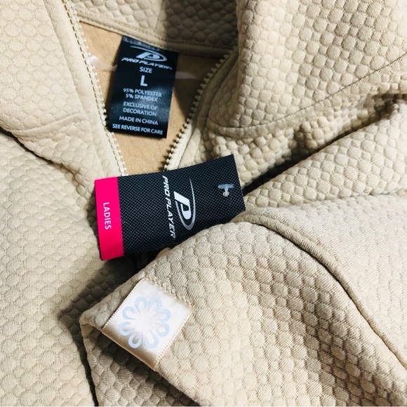 Women’s  zip up sweatshirt  jacket two side pockets long sleeves iris cream.L - Picture 4 of 4